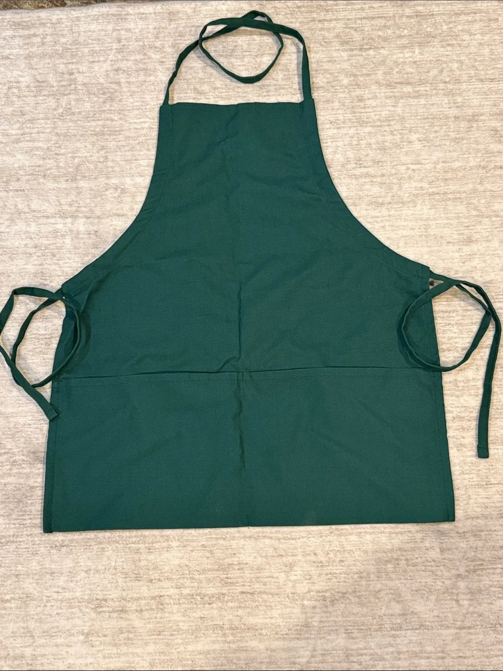 Unbranded Dark Green Kitchen Apron with Front Pockets